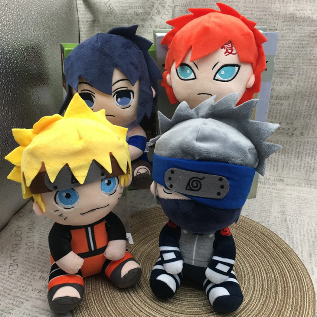 20cm Naruto Plush Toy Japanese Classic Anime Characters Naruto Sasuke Kakashi Cute Hand Puppets Children's Gifts Birthday Gifts