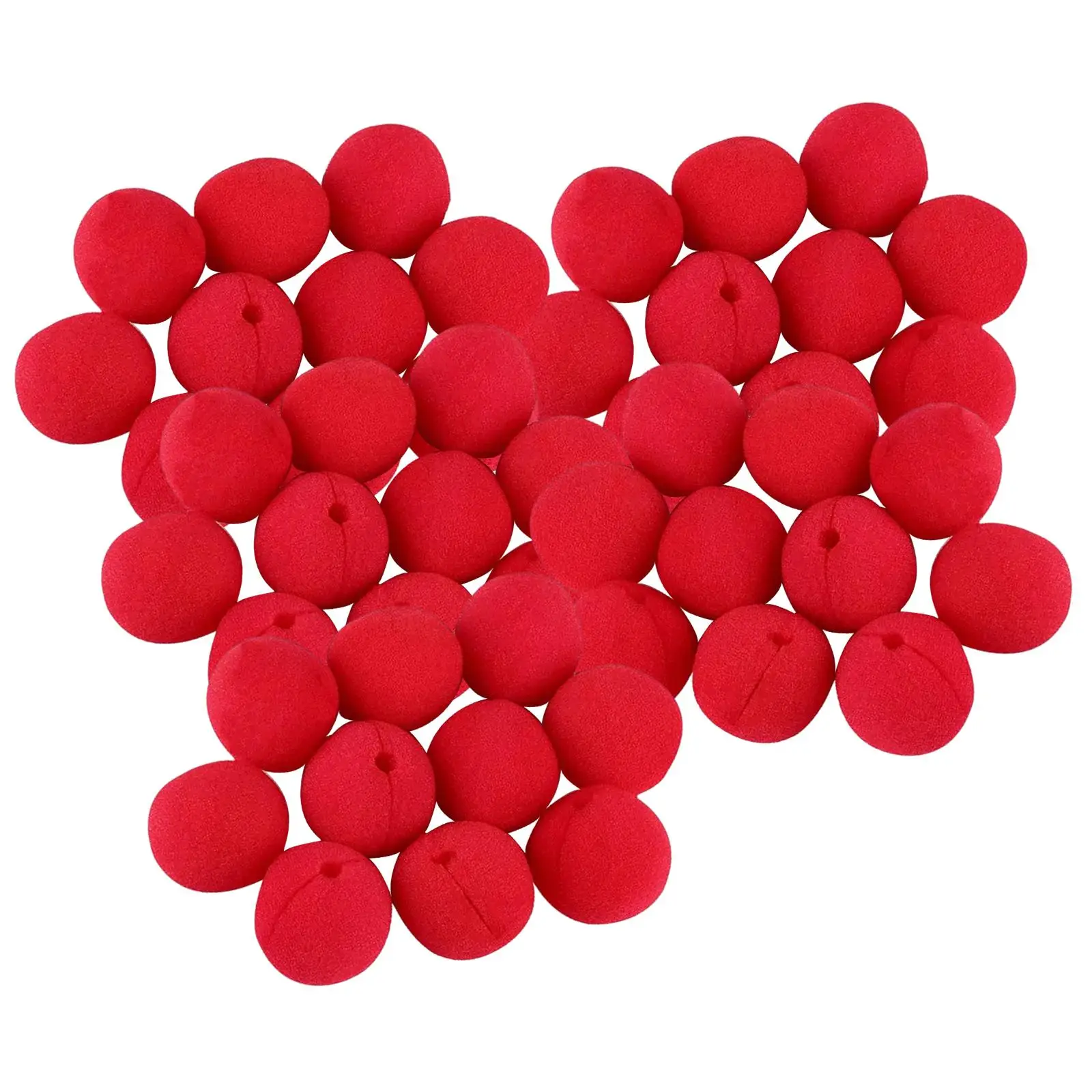 50x Red Clown Noses Funny Kids Photo Props for Holiday Party Birthday