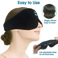 With Mic For Side Sleepers Sleeping Mask 3D Eye Mask HeadSet Headband Soft Elastic Comfortable Wireless Music Headset Eye Mask