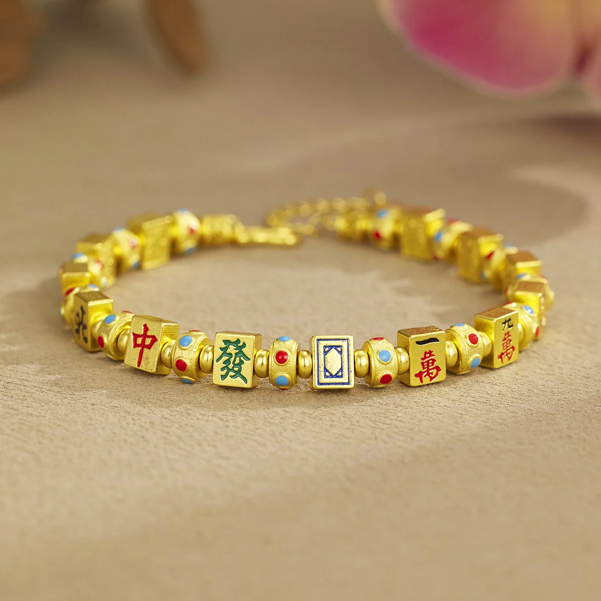 925 Silver 13 Mahjong Bracelet Chinese Style Exquisite Jewelry Charm Attract Wealth Fortune Luck Blessing Amulet Luck Prosperity