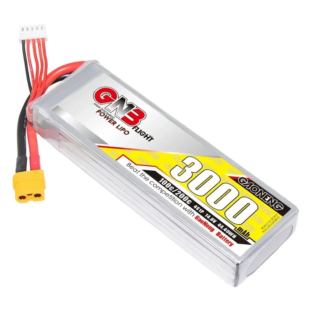 GAONENG GNB 3000mAh 4S 100C 200C 14,8V XT60 LiPo Bateria 1/10 Escala RC Hobby Modelos 300mm a 360mm 7 polegadas FPV Drone Barco RC