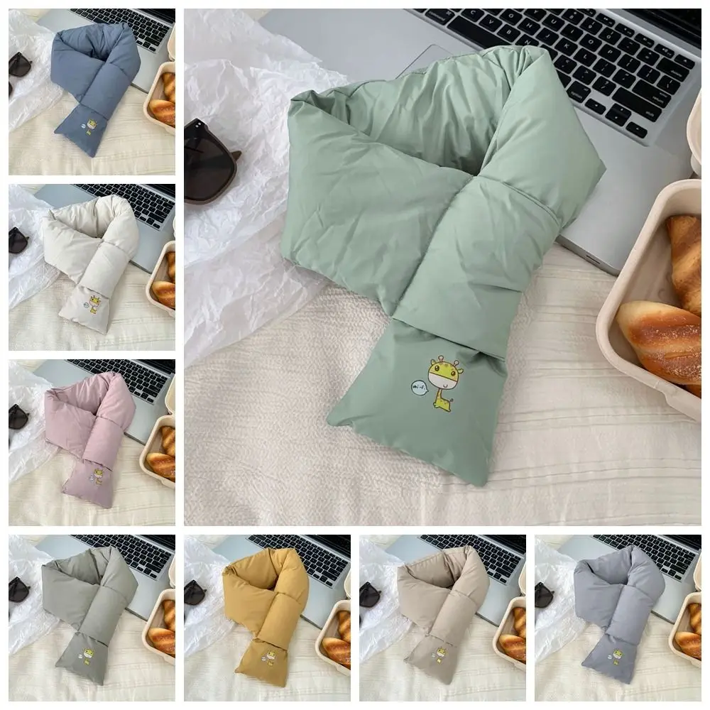 Сплошной цвет, зимний шарф с крестом, ветрозащитный утолщенный пуховый хлопковый шарф, аксессуары для одежды, сохраняющий тепло, теплый шарф