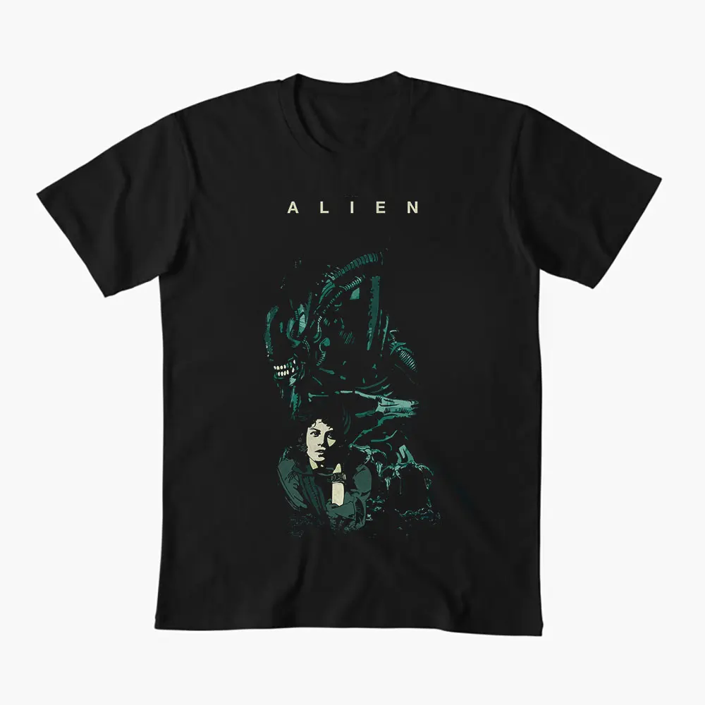 

Fear is closer than you think Retro Ellen Ripley Sci-Fi Alien Gift T-Shirt Weyland LV-426 Horror movie Xenomorph Graphic clothes