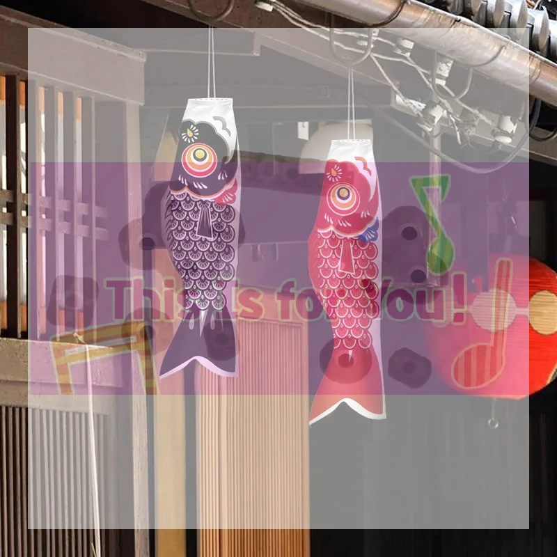 【MA】Colorful Japanese Style 40 70 94cm Windsock Carp Windsock Flag Mini Koinobori Gifts Fish Wind Streamer Home