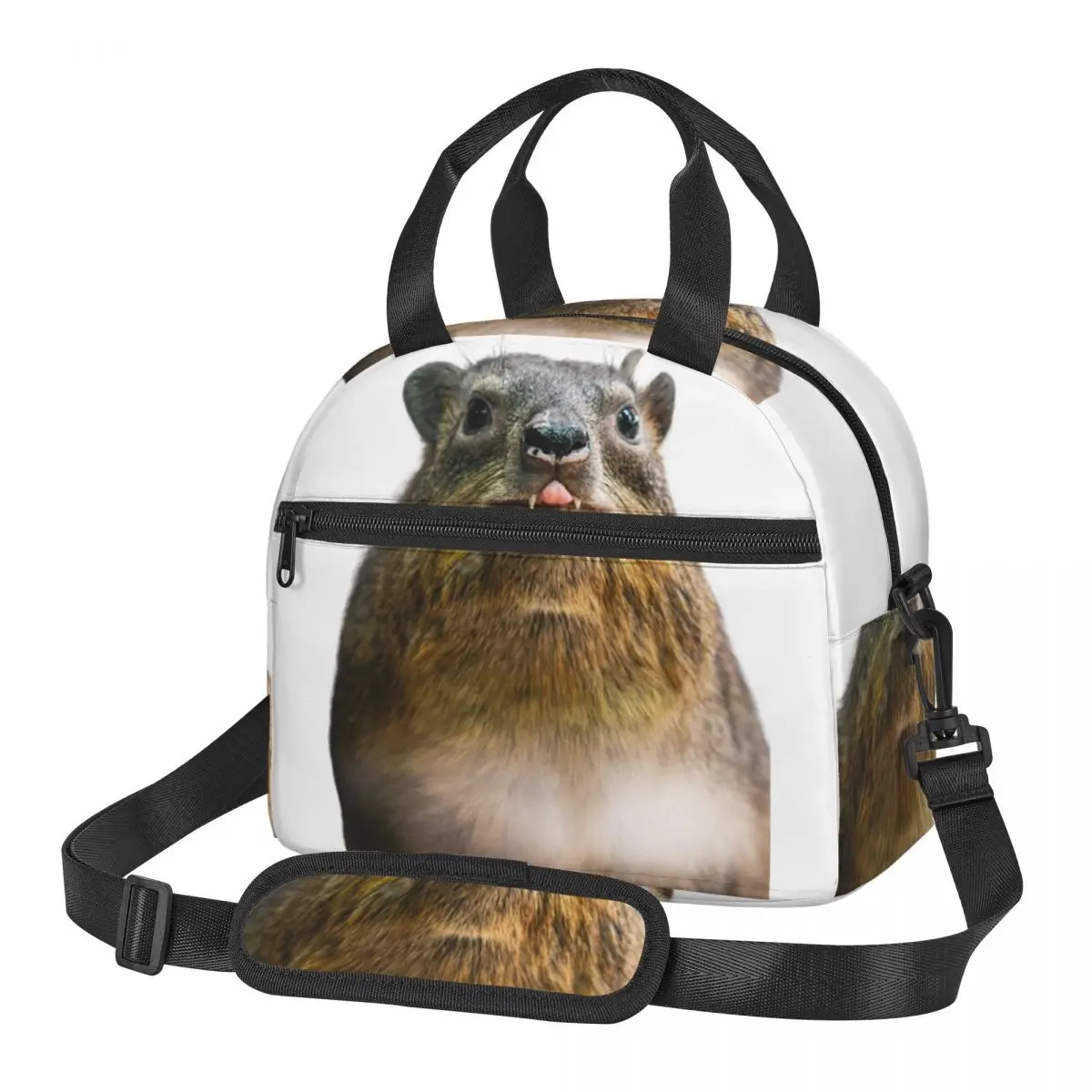 Rock Hyrax Photo Cute Vampire Potato Lunch Bags Insulated Bento Box Resuable Lunch Tote Picnic Bags Thermal Bag for Woman Office