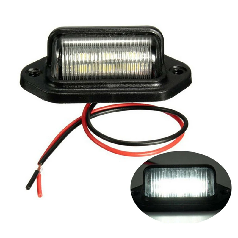 Immagine 5: 1Pc impermeabile 6 LED 12V luce targa auto barca camion rimorchio lampada passo