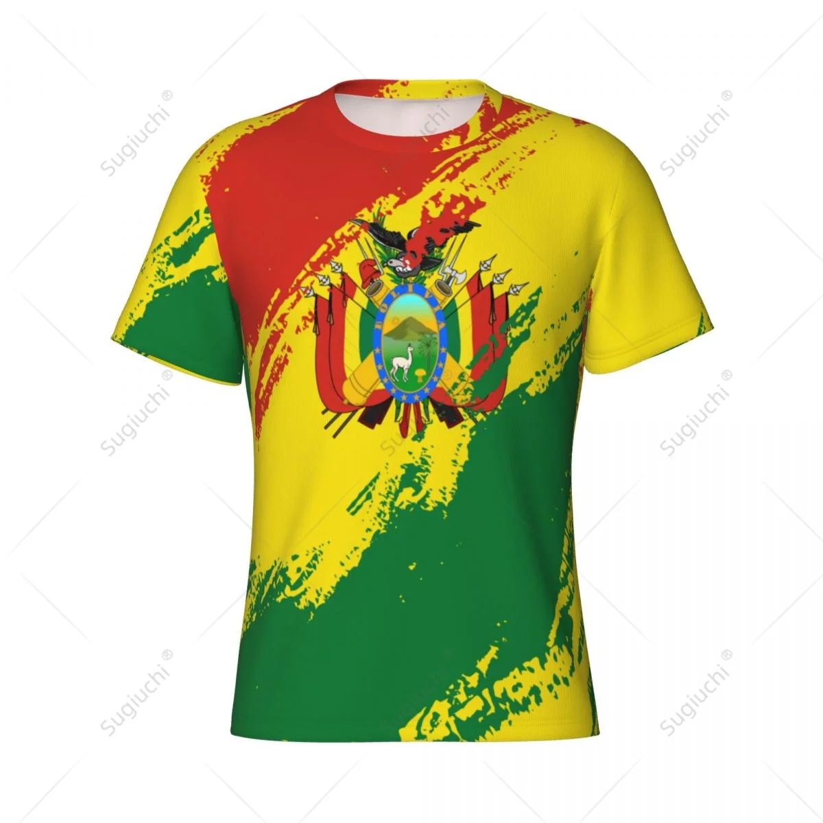 Custom Name Nunber Bolivia Flag Color Men Tight Sports T-shirt Women Tees jersey For Soccer Football Fans