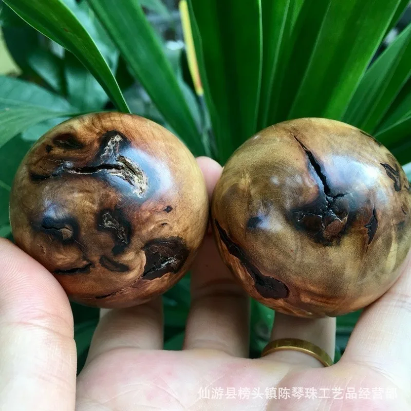 

50mm Lightning Strike Jujube Wood Full Thunder Marks Health Ball Carry-on Wen Play Simple Hand Hold Ball Natural Wooden Handball