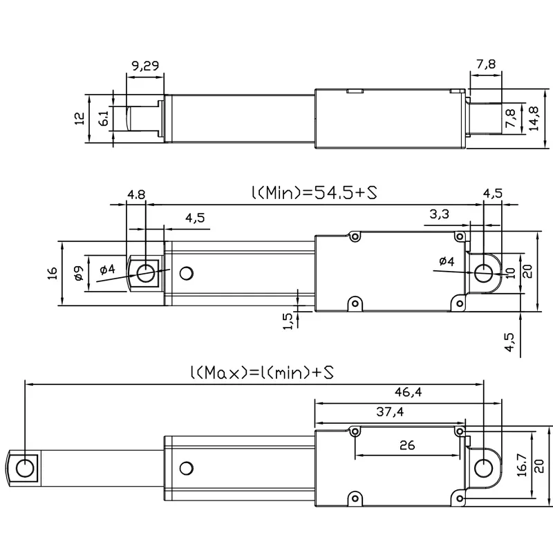 Wholesale Mini Electric Piston 12VDC Linear Actuator Low Noise Motion Actuator For Modern Home TV Cabinet Furniture