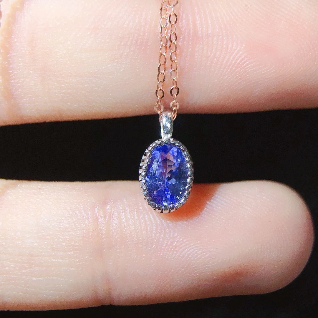 silver-embedded-natural-tanzanite-pendant-size-57mm-necklace-appraisal-fashionable-jewelry-for-women-original-design