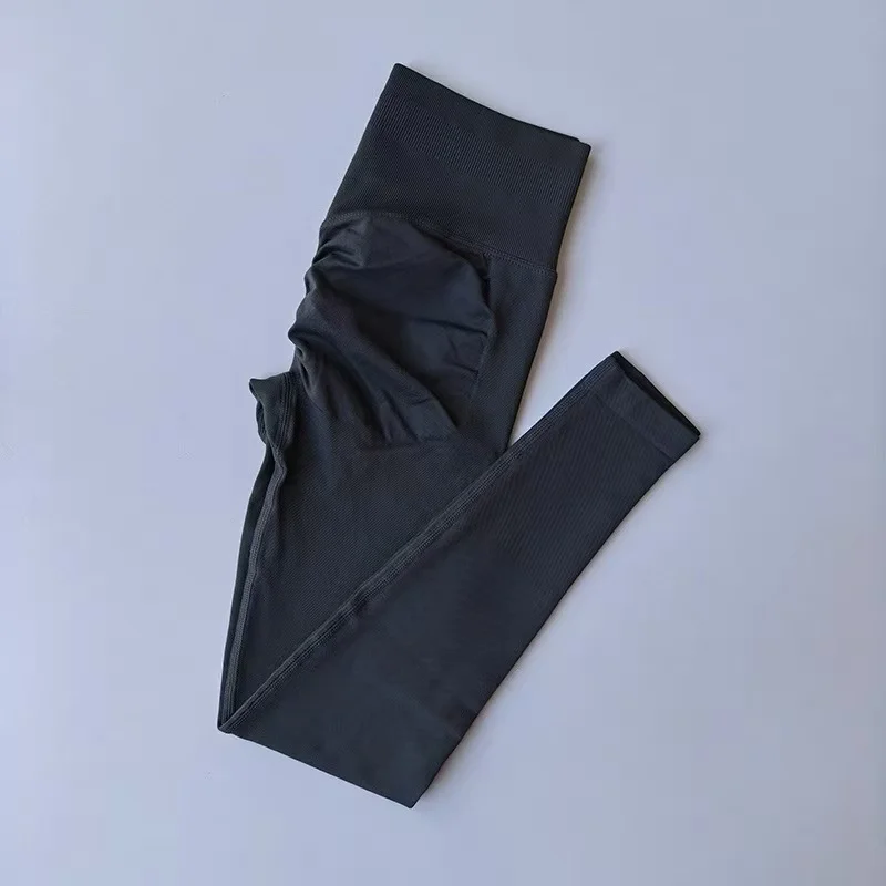 Nahtlose Sport-Yoga-Leggings mit hoher Taille, durchsichtige Sport-, Yoga-, Fitness- und Laufhose, schnelltrocknende Hose mit Scrunch-Butt-Effekt – Detail 18