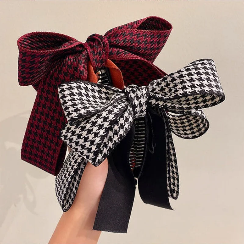 New Banana Hair Clips Women Bow headwear Banana Hairpin  Korean Fabric Art Hairgrips Simple Hair Barrettes Headband Headwear