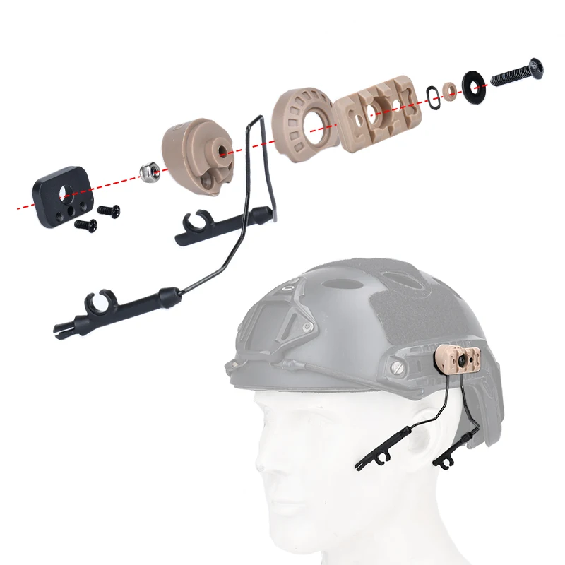 Sordin 360° Support Mount MSA C2 para casco táctico