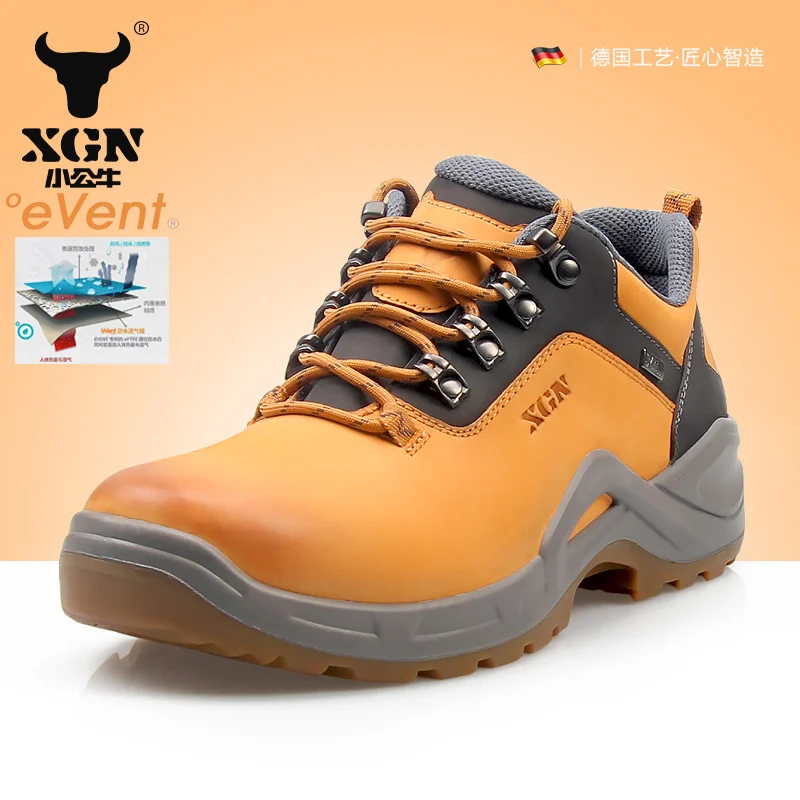 XGN Cowhide Hiking shoes Men Event waterproof hunting Boots Tactical Desert Combat trekking Boots trekking ankle warm Sneakers