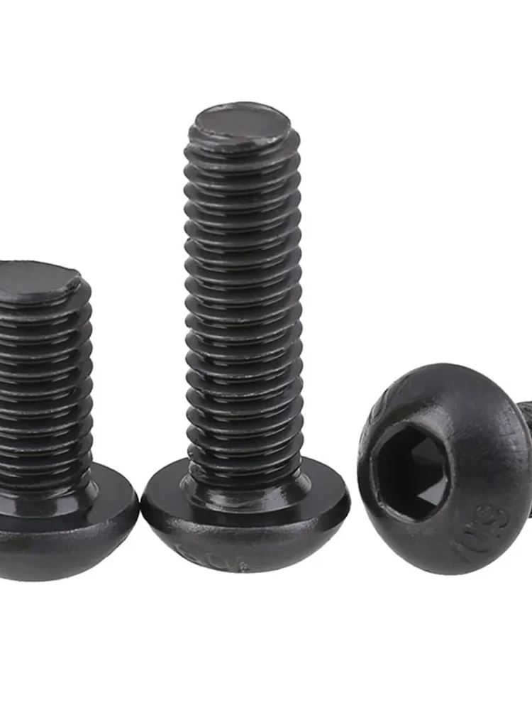Iso7380 M2 M2.5 M3 M4 M5 M6 M8 noir 10.9 acier allié douille hexagonale ronde Pan bouton tête Allen boulon meubles vis