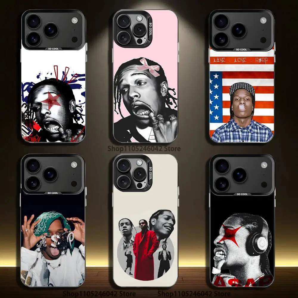 

A-ASAP R-Rocky Rapper For iPhone 17,16,15,14,13,12,11,Mini,Pro,E,SE4,XS,MAX Black Shockproof Candy Matte Cover