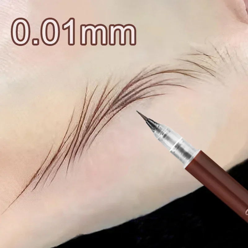 0.01Mm Ultra Fijne Wenkbrauwen Potlood Waterdicht Langdurig Geen Bloeiende Eyeliner Liggend Zijderuppen Gemakkelijk Om Oogmake-Up Tools Te Kleuren