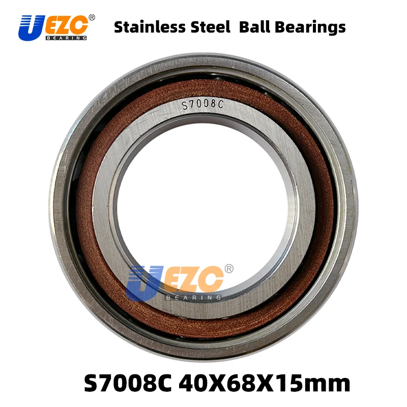 

S7008C stainless steel angular contact ball bearing S7008 40x68x15mm