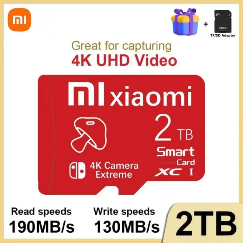 XIAOMI Memory SD Card 128GB 256GB 512GB High Speed Class10 SD/TF Flash Card For Smartphone Table PC Camera Flash Mini SD Card