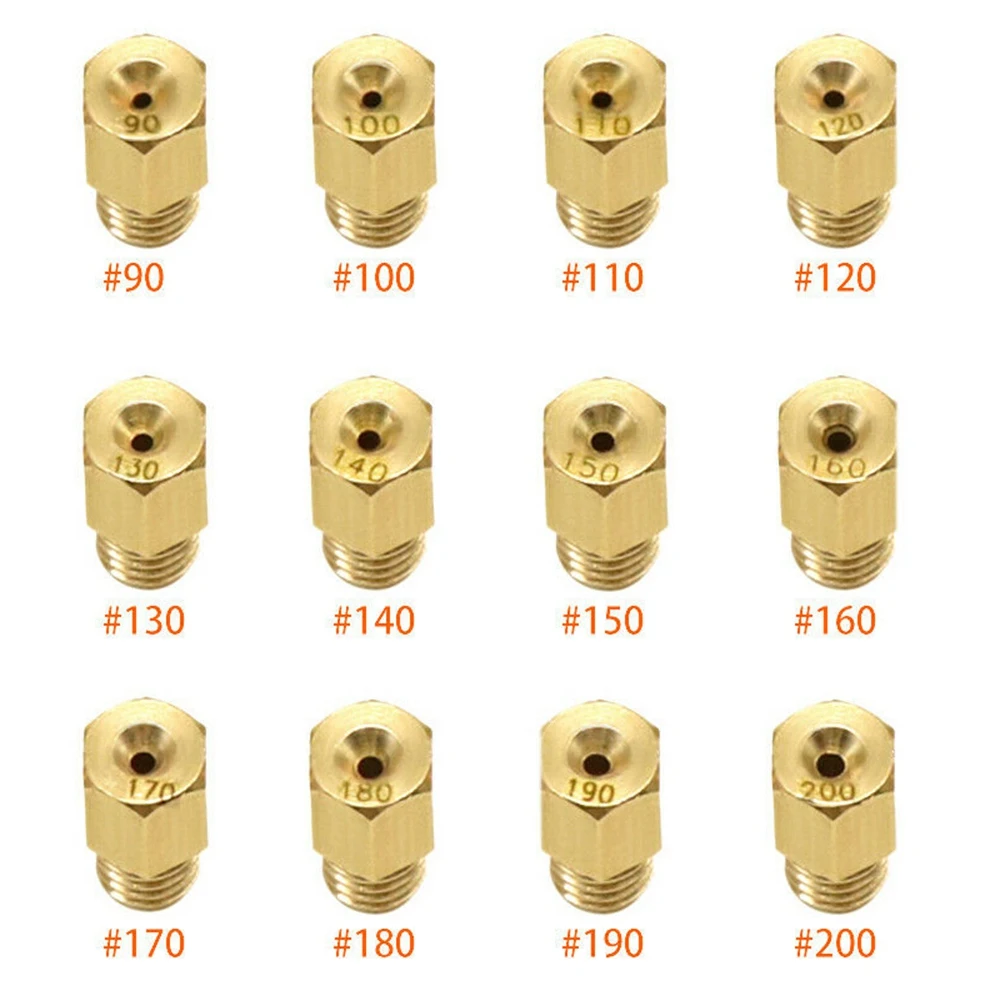 12Pcs Motorcycle Carburetor Main Jet Carburettor Main Nozzle Gauge Nozzle For Mikuni VM TM Carb 90- 200 Top-Rated