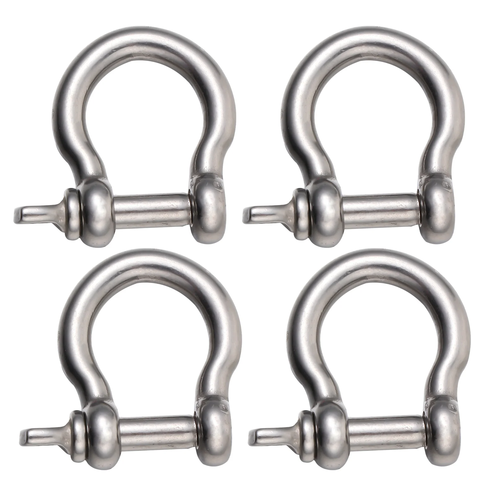 

4 Pcs Bow Buckle Horseshoe Shaped Shackles D-Shaped Design for Lifting Steel Metal D-Shackle Sturdy Stainless Ceiling Hooks