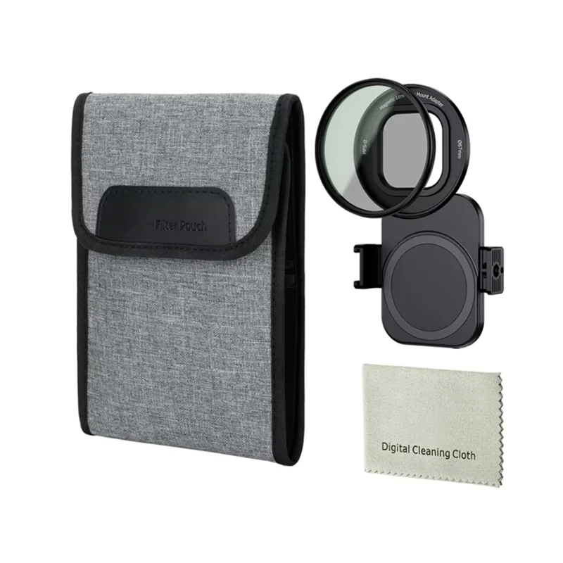 Kit adaptador de filtro de lente magnético de JABS-67Mm con filtro cpl y bolsa para iPhone 16 Pro Max Plus mejora tu fotografía móvil