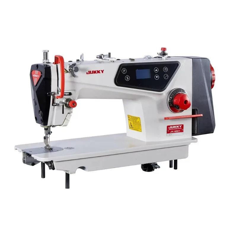 JUKKY JK9801 Maquina De Coser doméstica, Motor De accionamiento directo Industrial De alta velocidad, máquinas De coser planas De punto De bloqueo para cuero