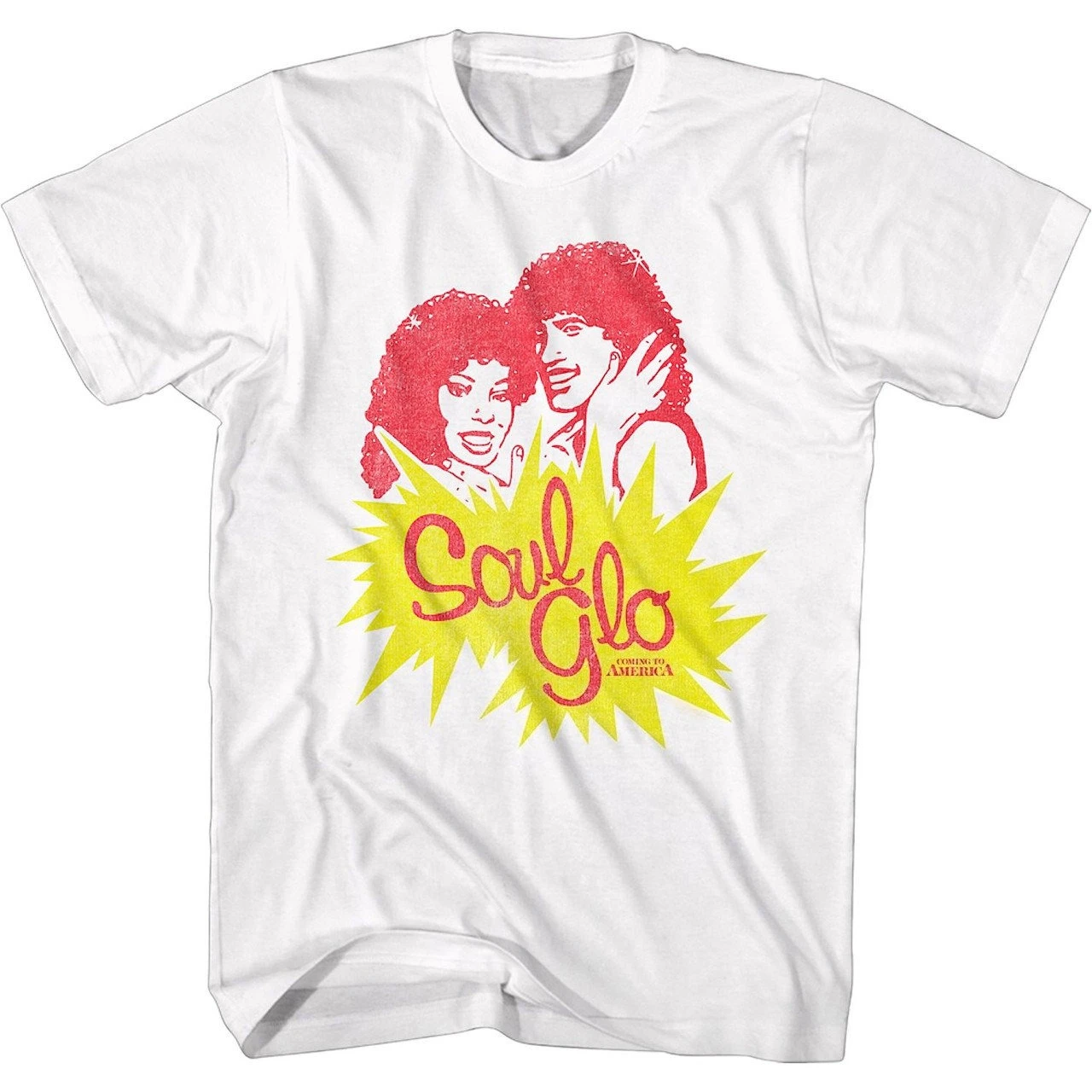 Coming To America Soul Glo Logo White T-Shirt Summer Men's and Women's Loose and Breathable T-shirt Top