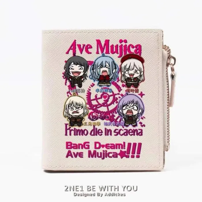 

Anime Bangdreamave Mujica Fashion Wallet PU Purse Card Coin Zipper Money Bag Cosplay Gift B2060 Anime