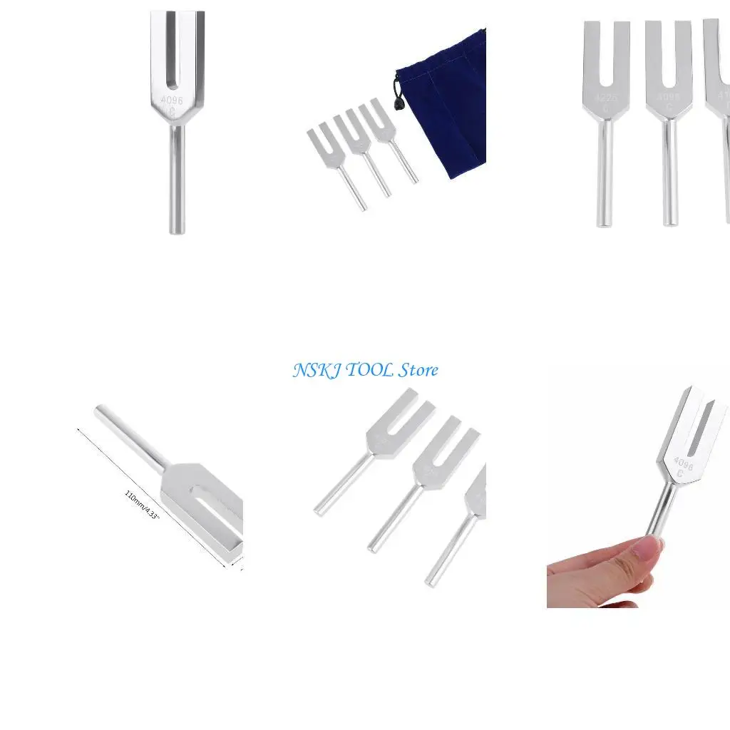 

L8RC Tuning Forks Set 3 Tuning Fork for Sound DNA Healing Vibration Relax Mind Body