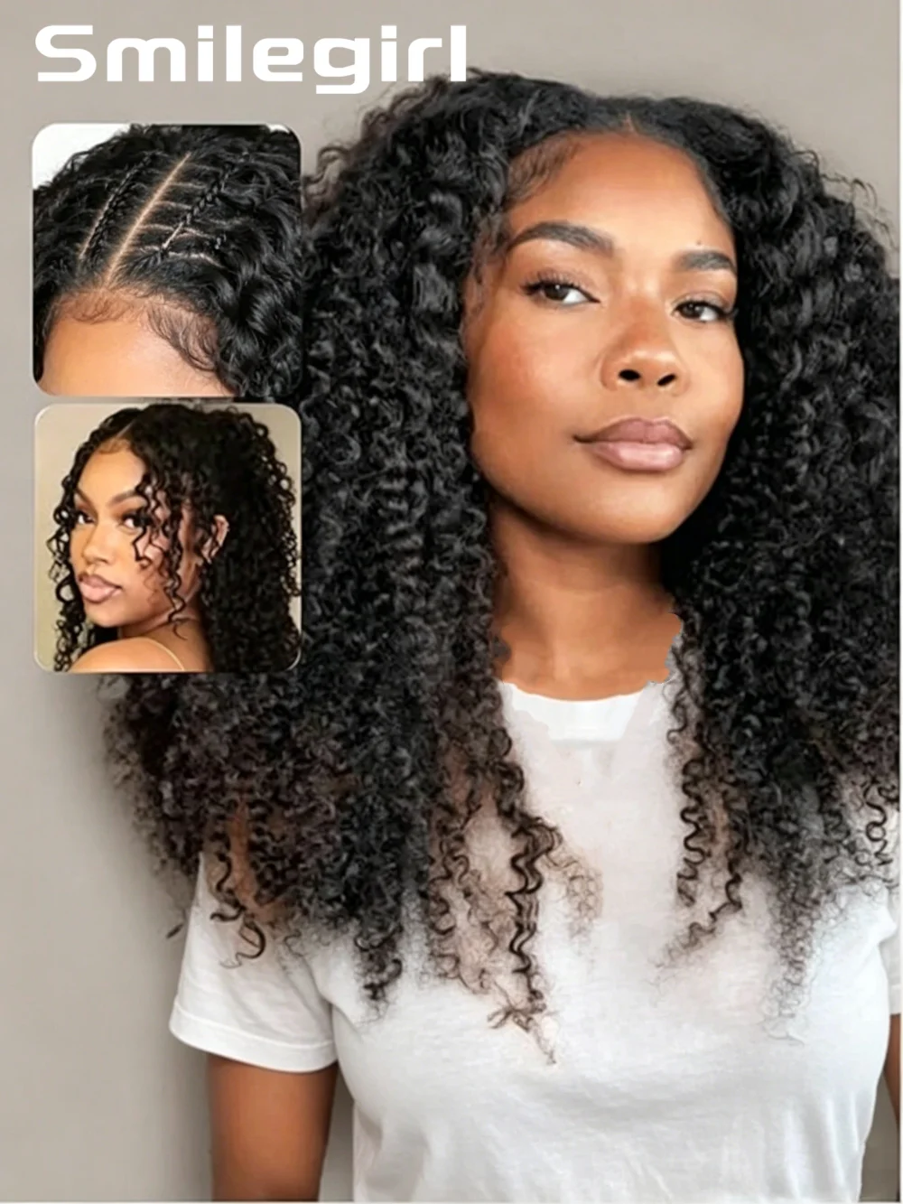 

30 32 Inch Deep Wave V Part Wigs Human Hair 220 Density Glueless No Leave Out Upgrade Brazilian Curly Human Hair Wigs For Women