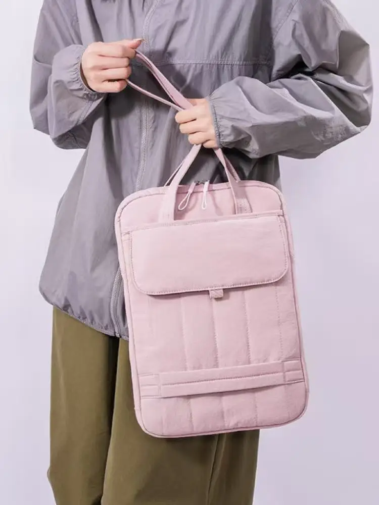 Large Capacity Laptop Bag13.3 14 15 Inch Shoulder Bag Trendy Fashion Tote Bag Ladies Business Briefcases Nylon Handbag Satchels