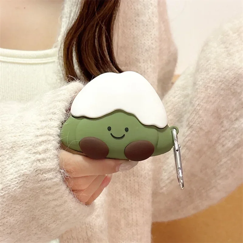 Green Tea Ice Cream Hülle für AirPods 4, Airpod 1 2 3 Pro Pro2, Bluetooth-Ohrhörer, Ladebox, schützende Kopfhörerhülle