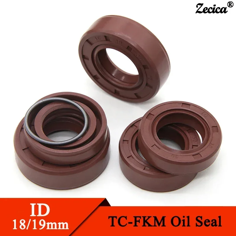 1/2pcs ID 18/19mm FKM Oil Seal TC-18/19*28/30/32/35/40/47*5/7/8/10mm Fluorine Double Lip Oil Seals