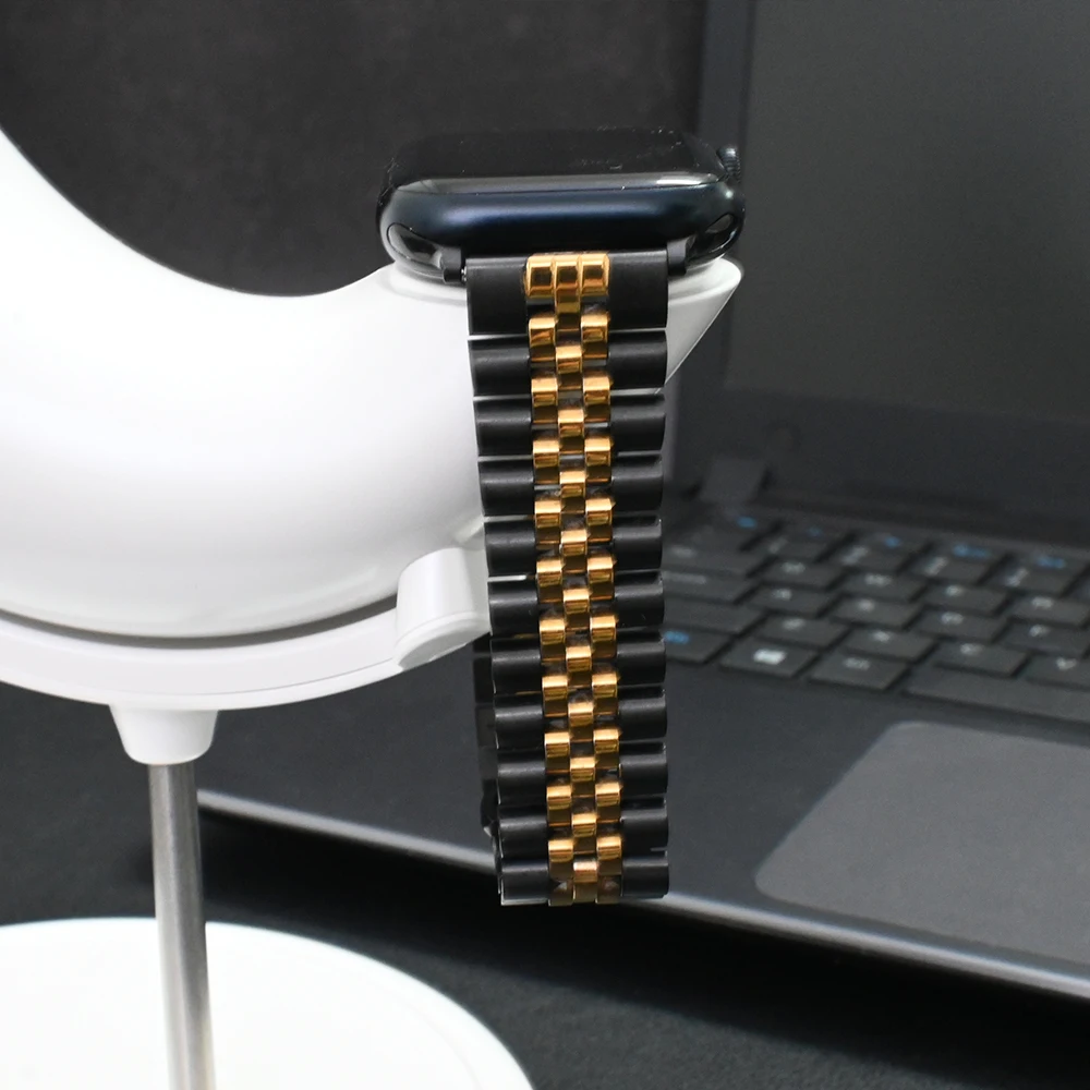 Cinturino da uomo in acciaio inossidabile per Apple Watch Ultra 2 49mm 10 42/46mm Bracciale a fascia Correa per iWatch Serise9 8 7 6 SE 5 44mm 41mm