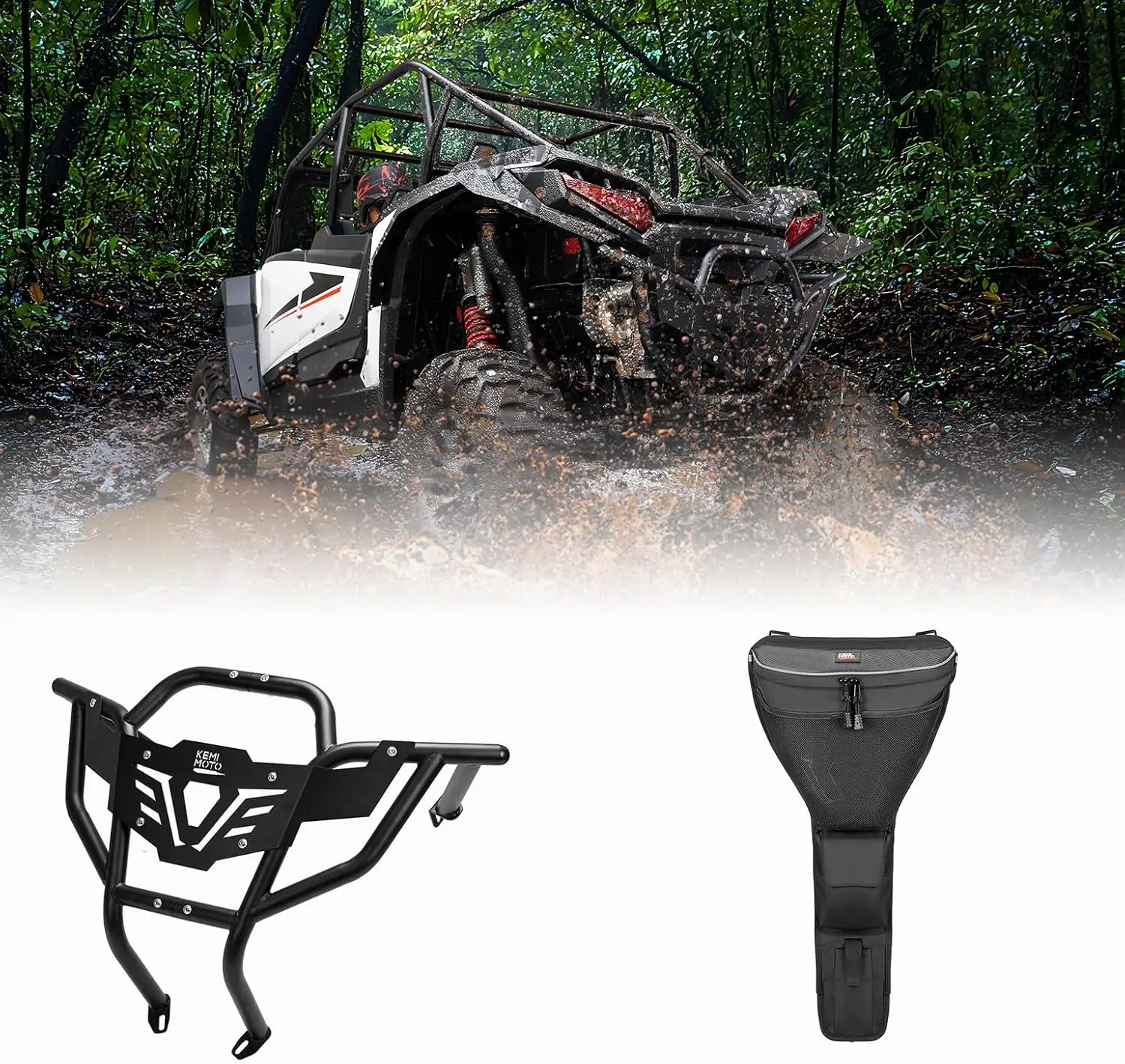 Rear Bumper & Center Storage Bag with Cup Holder for 2024-2025 Polaris RZR XP 1000/XP 4 1000, 2/4-Seat #2884514