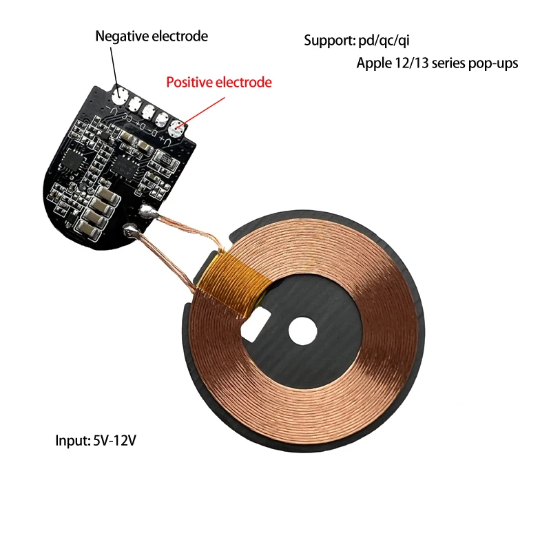 15W High Power Wireless Charger Module Transmitter PCBA Circuit Board with Coil Support Fast Charging