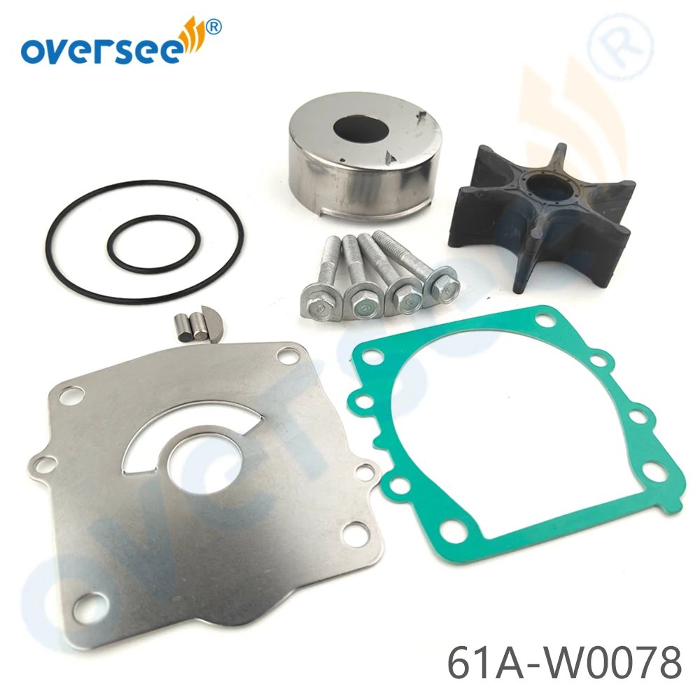 Oversee 61A-W0078-A1 Impeller Water Pump Repair Kit Fits YAMAHA Outboard 115 150 175 200 225 250 300HP V6 18-3396