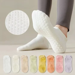 Mesh Breathable Yoga Socks Women Cotton Low Cut Short Gym Fitness Dance Sports Socks Professional Non-slip Floor Pilates Socks