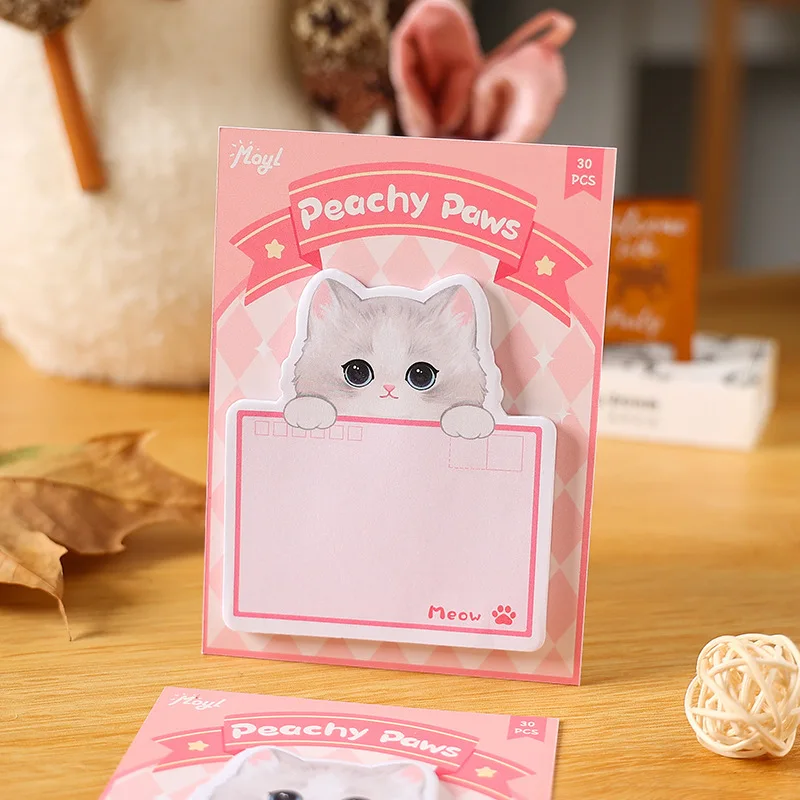 كارتون لطيف القط ملاحظات لاصقة رسالة الطالب مذكرة مكتب لاصق المفكرة