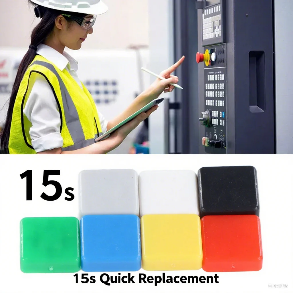 350Pcs Industrial Push Button Caps Square Tactile Switch Caps A14 for Momentary Control Panel - Ships from USA