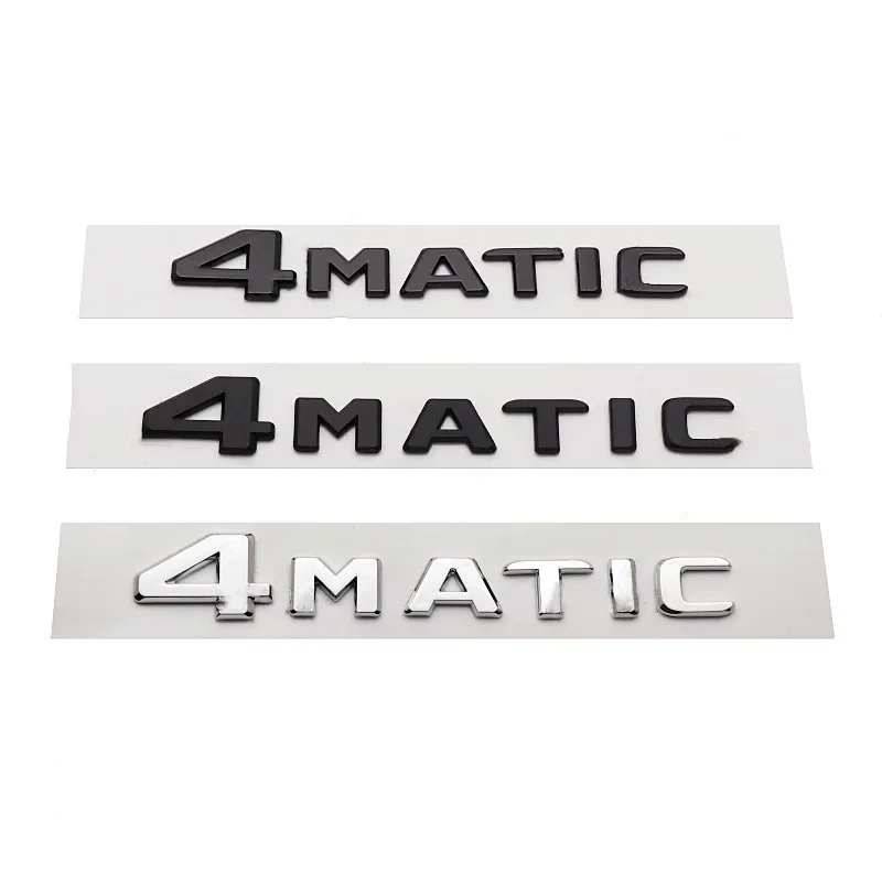 3D ABS Car Letters Rear Trunk 4Matic Logo Emblem Stickers Badge For Mercedes ML 320 CDI C300 GLK 220 E350 R350 GLA GLC 300 250