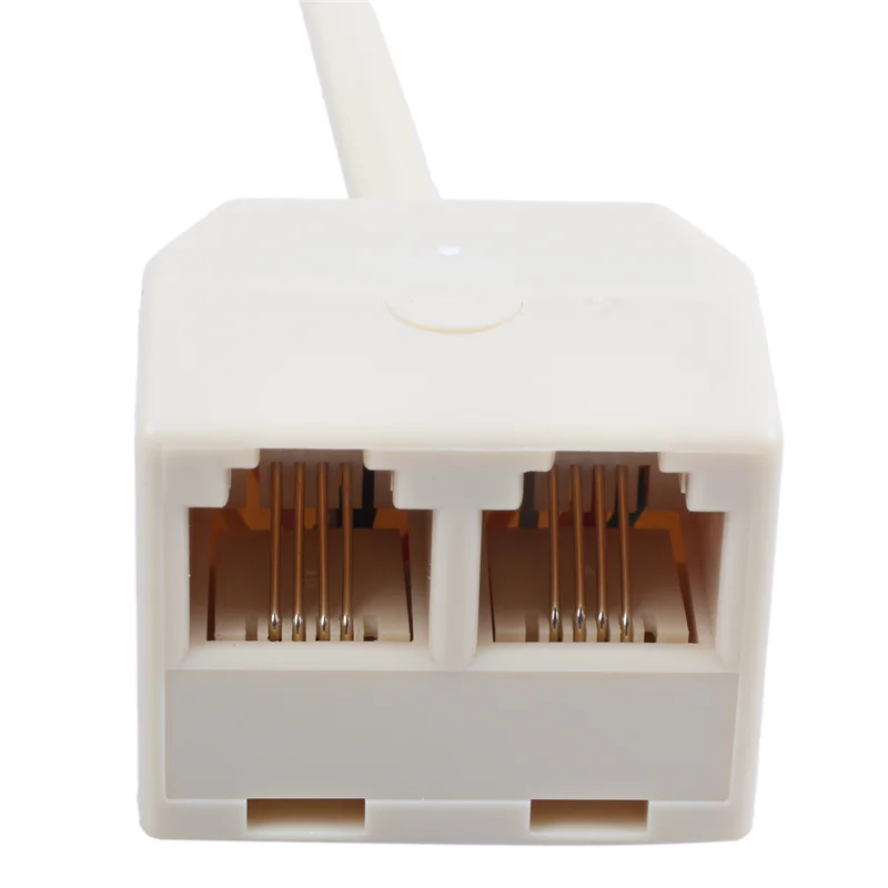 M05K 3X RJ 11 6P 4 C Stecker 2 X Jack Port M/F Splitter Telefon Adapter Kabel Beige