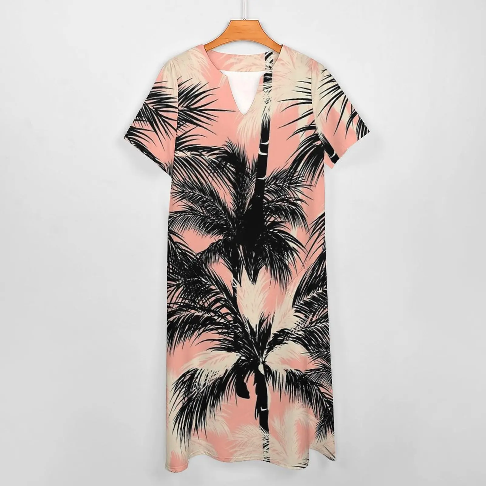 Sunset Palm Trees Art Dress Summer  Street Style Boho Beach Long Dresses Female Beach Maxi Dress Birthday Present