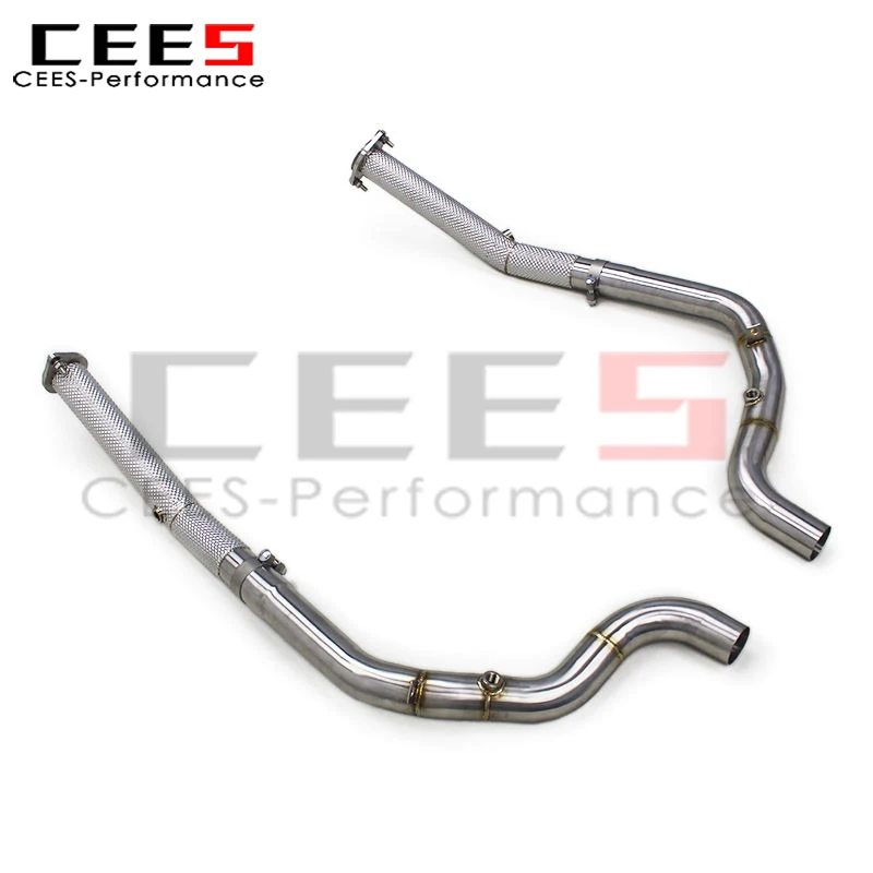 CEES Straight Header Downpipe for Land Rover Range Rover L322 L405 3.0 5.0 SC V6 V8 2009+Racing Car SS304 Pipe Exhaust System