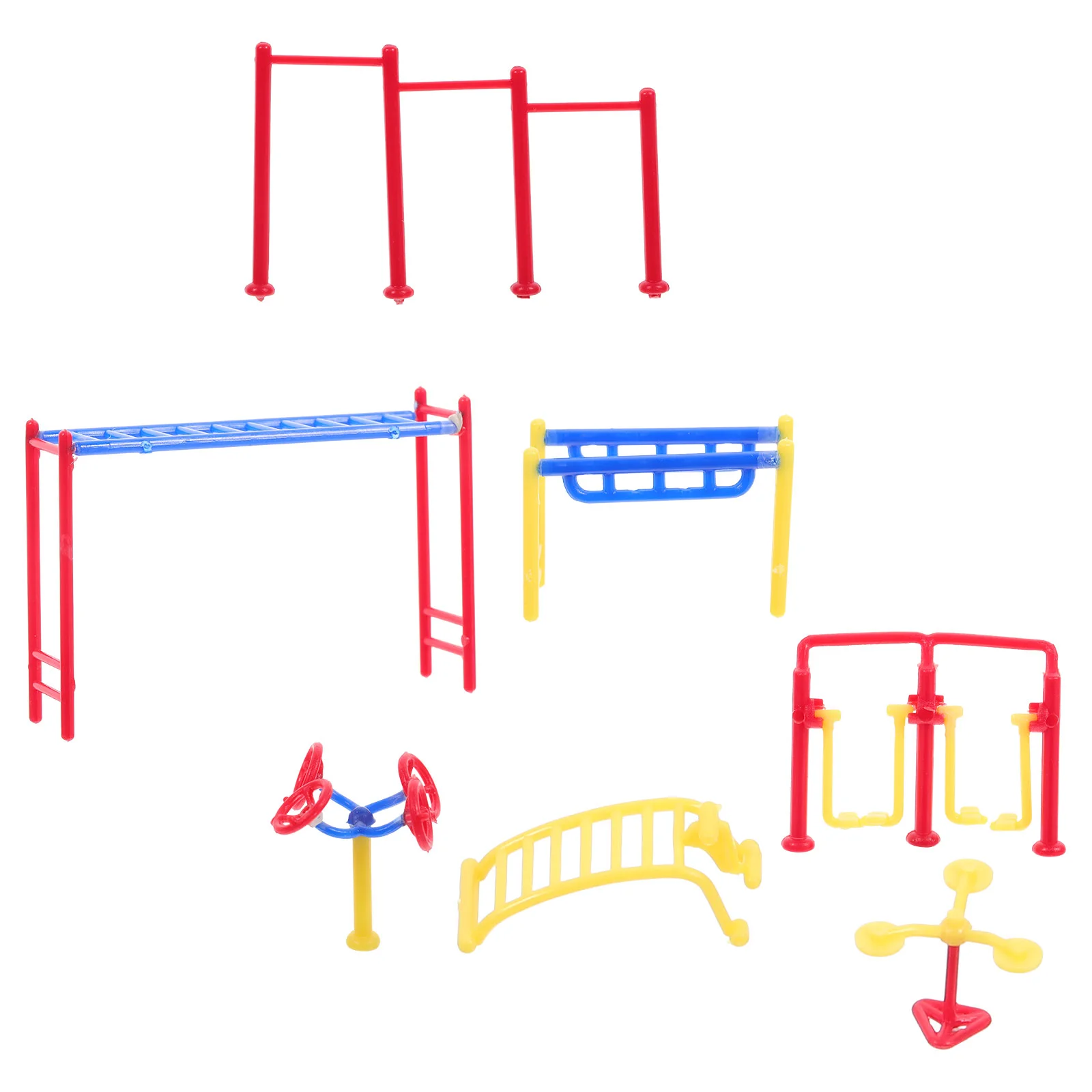 Miniature Scene Materials Sand Table Fitness Equipment Outdoor Ornaments Dining Models House Decoration Plastic