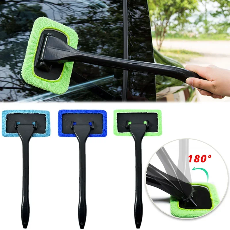 

1pcs Window Cleaner Brush Kit Windshield Cleaning Cleaning Cleaning Tools Microfiber Towel Car Detail Interior with Long Handles