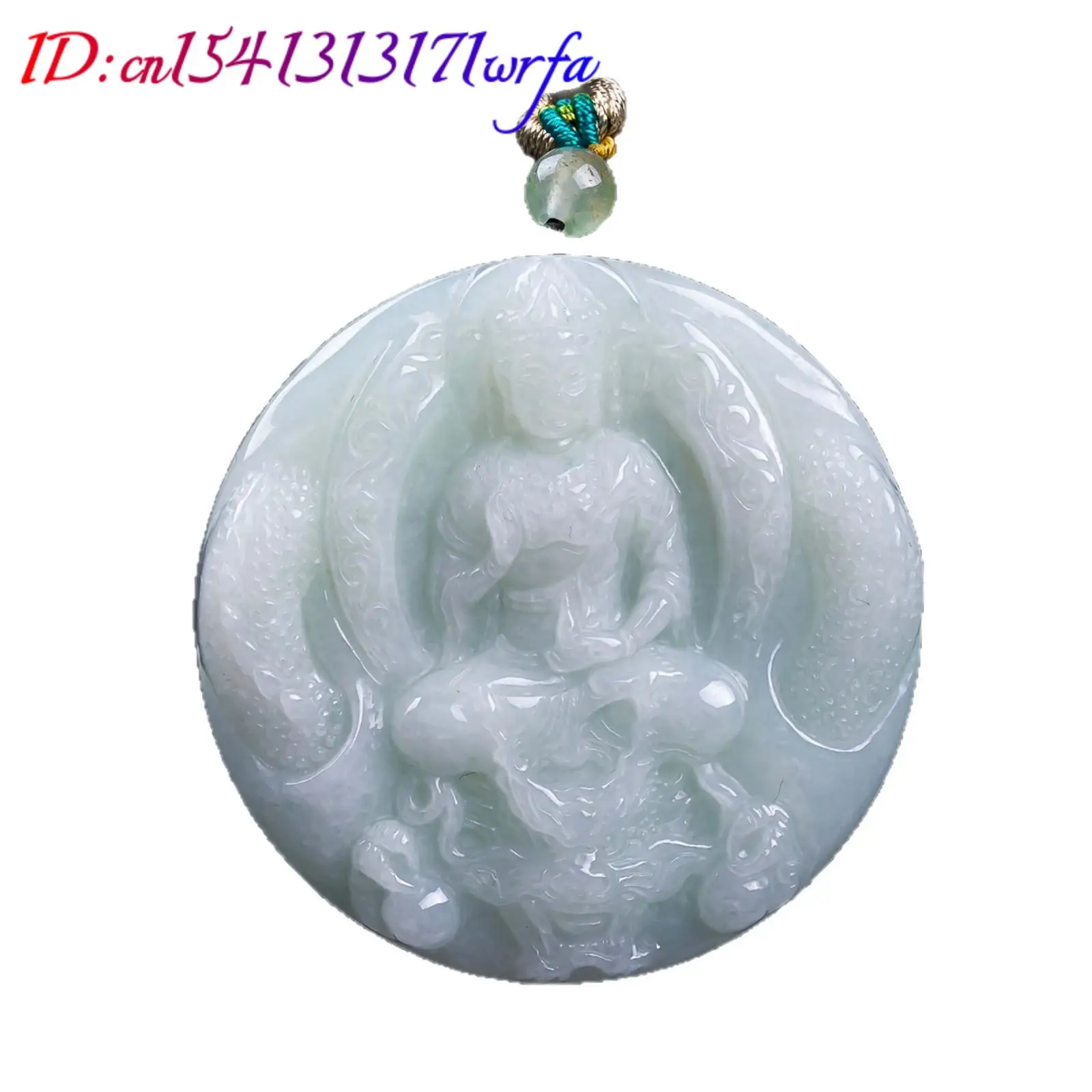 

Natural Burmese Jadeite Guanyin Pendant Necklace Charm Gemstone Vintage Talismans Real Jade Accessories Gifts for Women