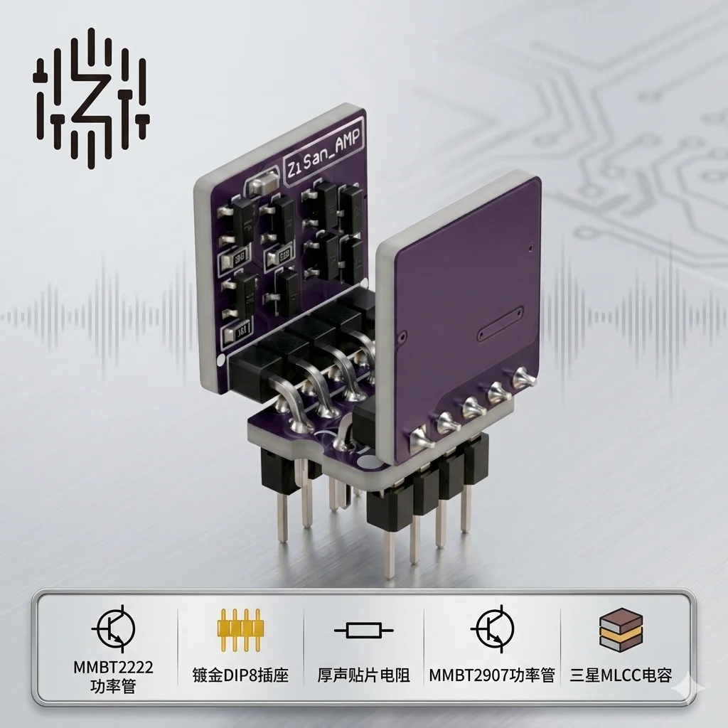 

Zishan HIFI Discrete Operational Amplifier, Dual In-Line, Upgraded AD8620 NE5532 OPA2604 OP275 AD797 MUSES02