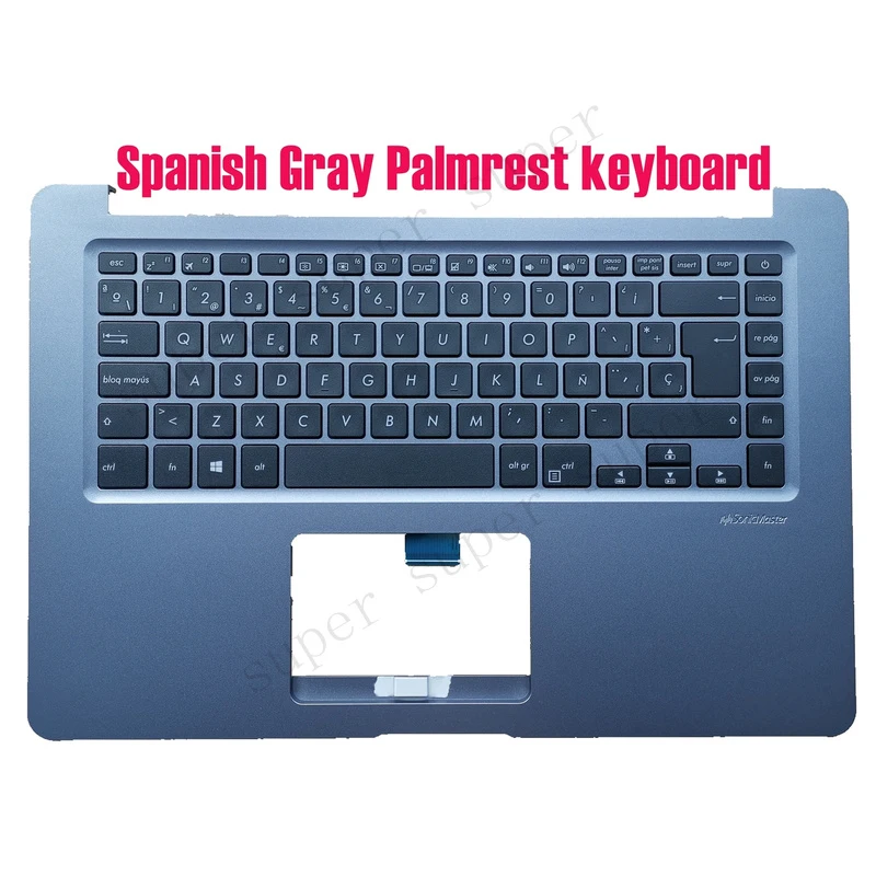 

SSS+ Spanish Gray Palmrest keyboard for Asus X510U F510U S510U K510U R520U
